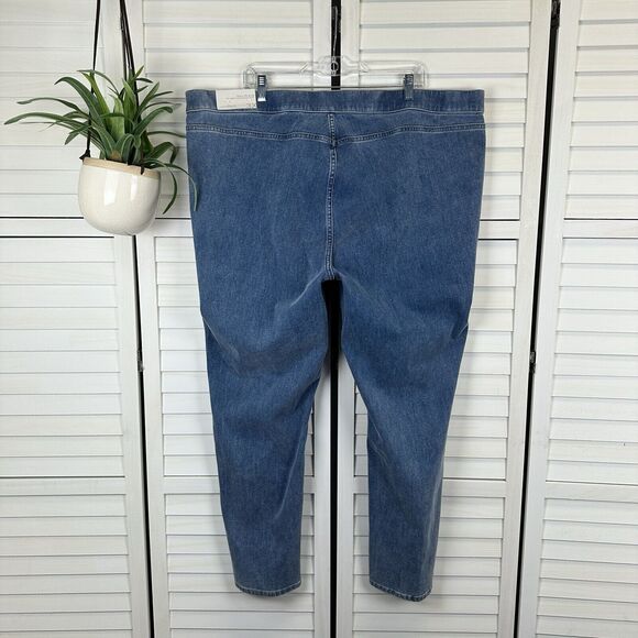 New Soft Surroundings 3X Ultimate Denim Jeans Pull On Slim Leg Pants Light Rain - Picture 5 of 11